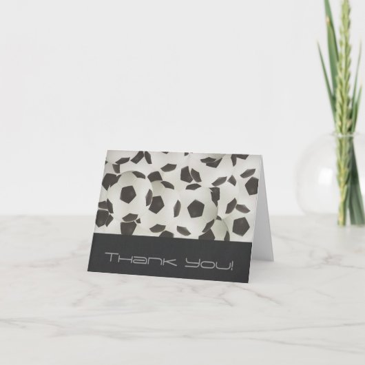 Moderne Voetballen dank je wel Bedankkaart (Voorkant)