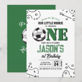 Moderne Voetbalsport 1e Verjaardag Kaart (Voorkant / Achterkant)