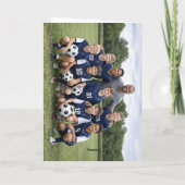 Moderne Voetbalteamfoto Coach Bedankkaart (Achterkant)