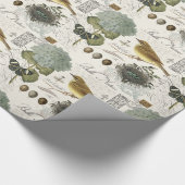 moderne  vogel en nest cadeaupapier (Hoek)