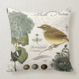 moderne vogel en nest kussen