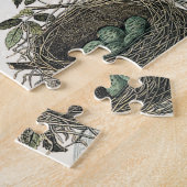 moderne  vogel en nest legpuzzel (Zijkant)
