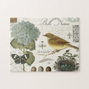 moderne  vogel en nest legpuzzel