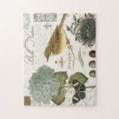 moderne  vogel en nest legpuzzel (Verticaal)