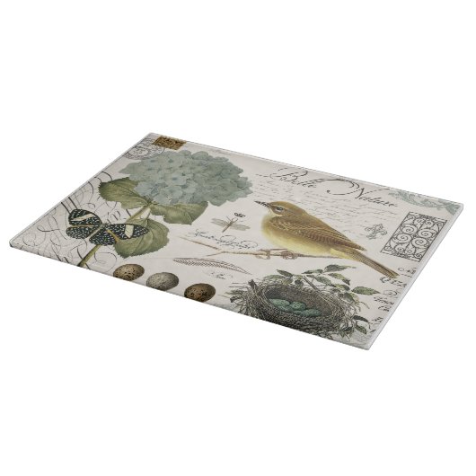 moderne  vogel en nest snijplank (Hoek)