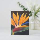 Moderne vogel van het Paradise tropische houtschil Briefkaart (Staand voorkant)