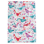 Moderne Vogel Waterverf Medium Cadeauzakje (Achterkant)