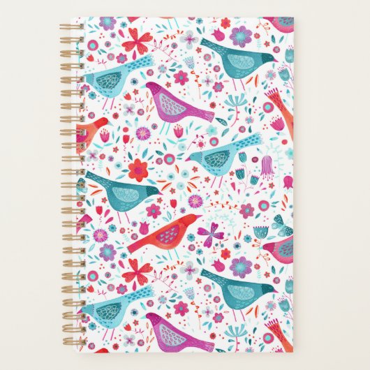 Moderne Vogel Waterverf Planner (Voorkant)