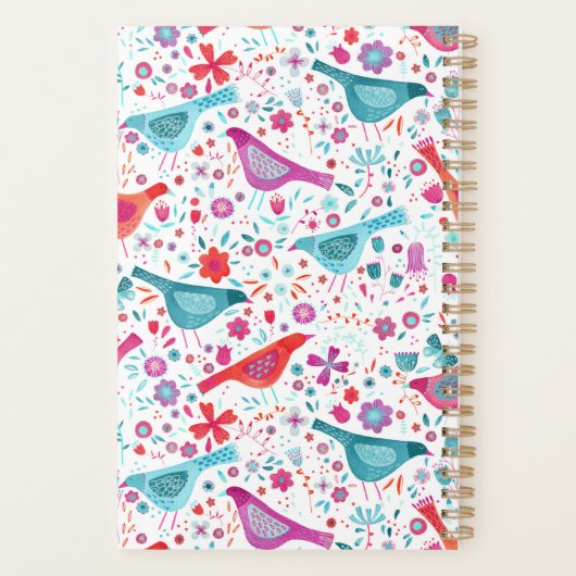 Moderne Vogel Waterverf Planner (Achterkant)