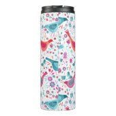 Moderne Vogel Waterverf Thermosbeker (Achterkant)