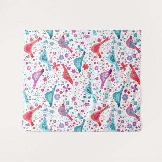 Moderne Vogel Waterverf Wandkleed (Voorkant (horizontaal))