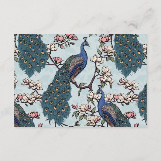 Moderne Vogel Website QR Code Informatiekaartje (Achterkant)