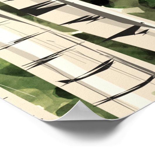 Moderne vogelbomen 16x20 poster (Hoek)