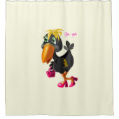 Moderne Vogeldouchegordijn Douchegordijn (Voorkant)