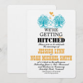  moderne vogelgriep - bruiloft kaart (Voorkant / Achterkant)