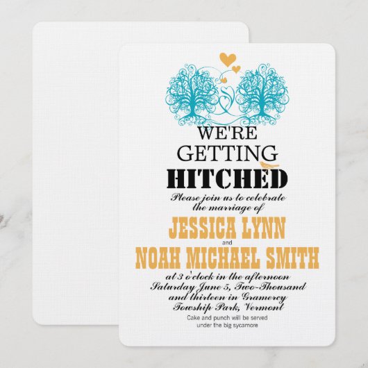 moderne vogelgriep - bruiloft kaart (Voorkant / Achterkant)