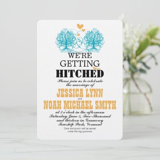  moderne vogelgriep - bruiloft kaart (Staand voorkant)