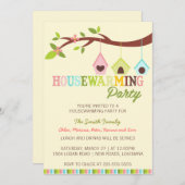 Moderne Vogelhuisjes voor opwarming van de aarde Kaart (Voorkant / Achterkant)