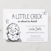 Moderne vogelketch Genderneutraal Baby shower Kaart (Voorkant / Achterkant)