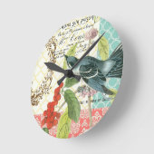 Moderne  vogelmuurklok ronde klok (Hoek)