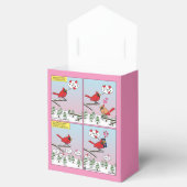 Moderne vogelparing roept Comic Bedankdoosjes (Geopend)