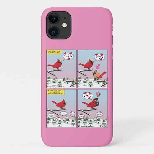 Moderne vogelparing roept Comic Case-Mate iPhone Case (Achterkant)