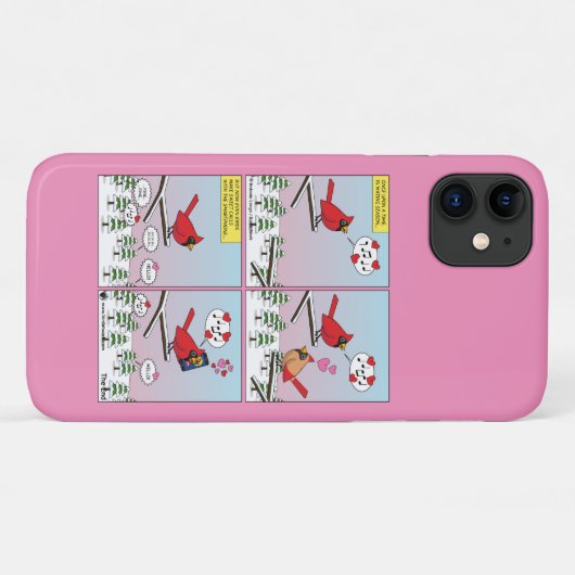 Moderne vogelparing roept Comic Case-Mate iPhone Case (Achterkant (horizontaal))