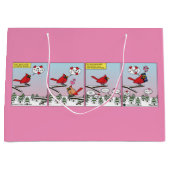 Moderne vogelparing roept Comic Groot Cadeauzakje (Voorkant)