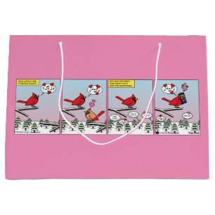 Moderne vogelparing roept Comic Groot Cadeauzakje