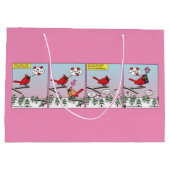 Moderne vogelparing roept Comic Groot Cadeauzakje (Achterkant)