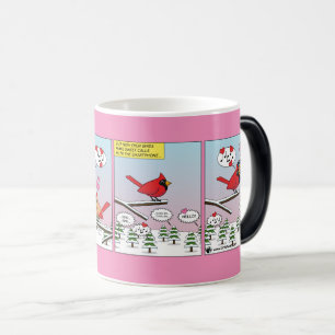 Moderne vogelparing roept Comic Magische Mok