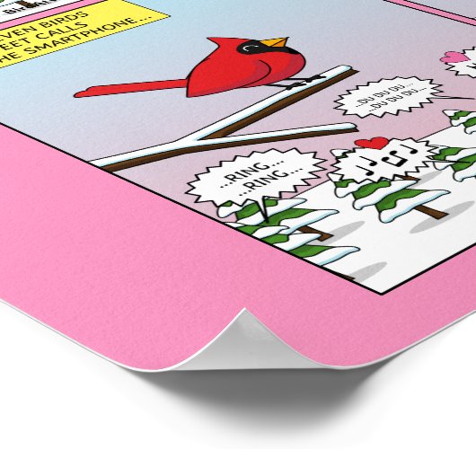 Moderne vogelparing roept Comic Poster (Hoek)