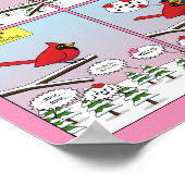 Moderne vogelparing roept Comic Poster (Hoek)