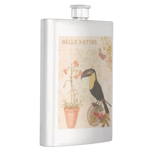 Moderne  vogelroze vlinder flacon (Rechts)