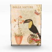 Moderne  vogelroze vlinder fotoblokken (Voorkant)