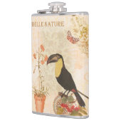 Moderne  vogelroze vlinder heupfles (Links)