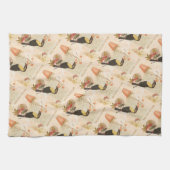 Moderne  vogelroze vlinder theedoek (Horizontaal)