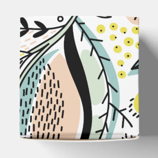 Moderne vogels gepersonaliseerd bedankdoosjes (Bovenkant)