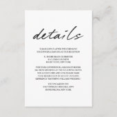 Moderne Vogels van een Veer Bruiloft Details Informatiekaartje (Voorkant)