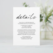 Moderne Vogels van een Veer Bruiloft Details Informatiekaartje (Staand voorkant)