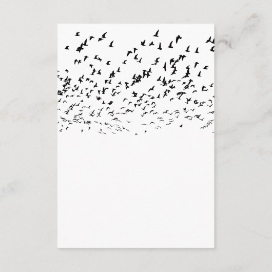 Moderne Vogels van een Veer Bruiloft Details Informatiekaartje (Achterkant)