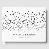 Moderne Vogels van een Veer Bruiloft Gastenboek (Voorkant)