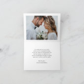 Moderne Vogels van een Veer Foto Bruiloft Bedankkaart (Binnen)