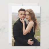 Moderne Vogels van een Veer Zwart-Wit Bruiloft Save The Date (Achterkant)