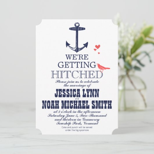  moderne vogelvogelmarine Anchor Kaart (Staand voorkant)