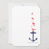  moderne vogelvogelmarine Anchor Kaart (Achterkant)