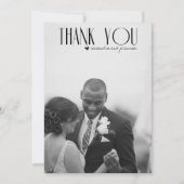 Moderne Vogue Bedankt Kaart bruiloft (Voorkant)