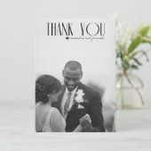 Moderne Vogue Bedankt Kaart bruiloft (Staand voorkant)