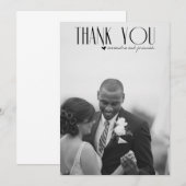 Moderne Vogue Bedankt Kaart bruiloft (Voorkant / Achterkant)