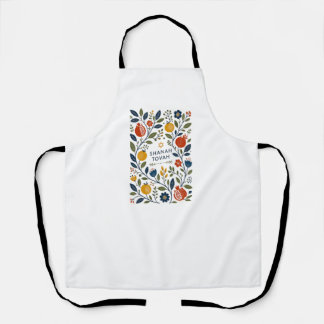 Moderne volks kunst Shana Tovah botanisch Schort